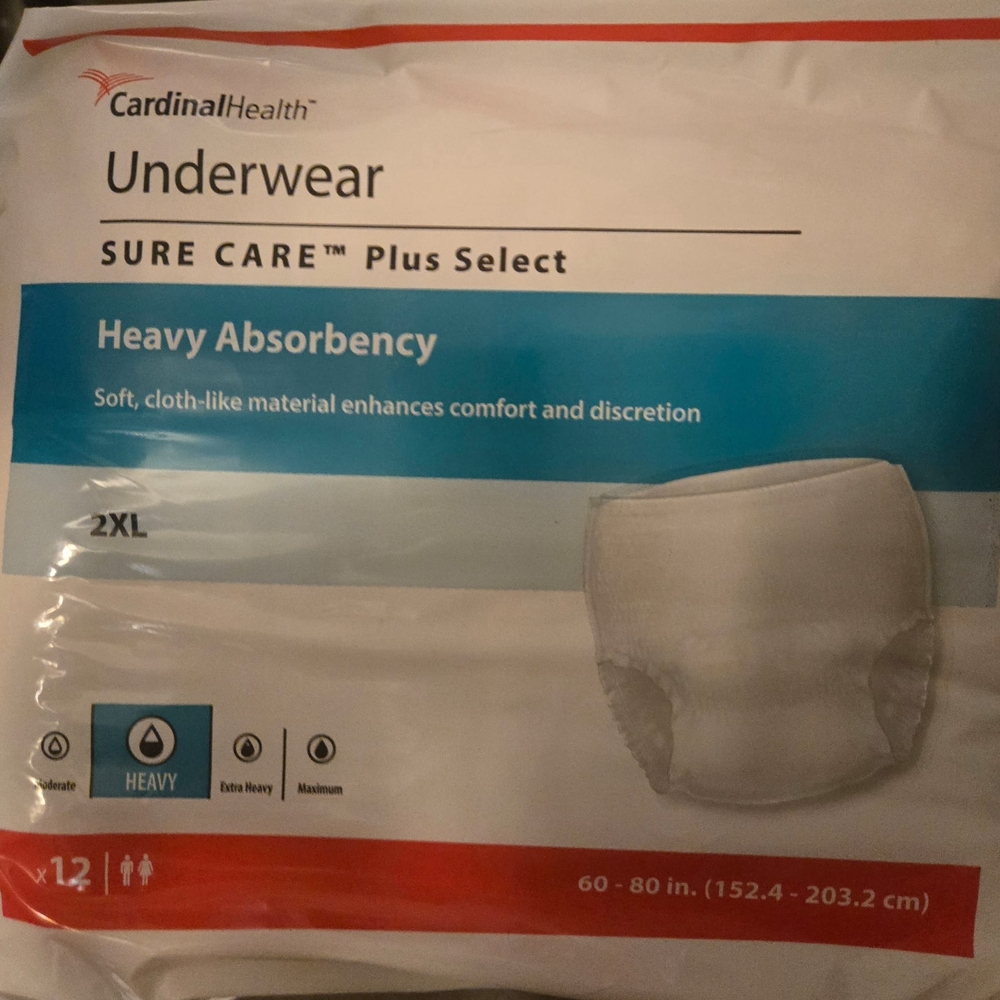Women's & Men's Heavy Absorbency Underwear - White Incontinence Underwear Unisex